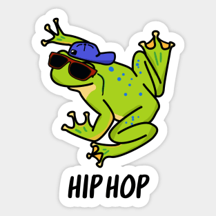 Hip Hop Cute Frog Pun Sticker